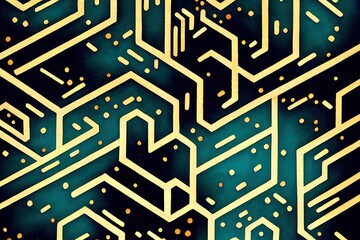 Flat minimal graphic design technology grid.