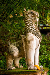 Animal ancient statue in temple of Thailand