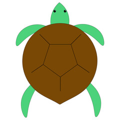 Sea turtle icon. Turtle animal top view filled vector sign. graphic sea turtle. vector illustration of sea turtle.