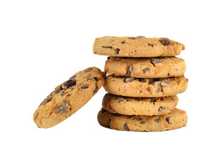 Chocolate chip cookie on transparent png