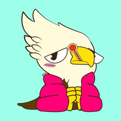 cute little eagle vector illustration