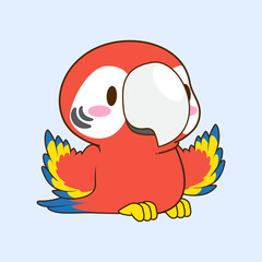 cute little macaw vector illustration