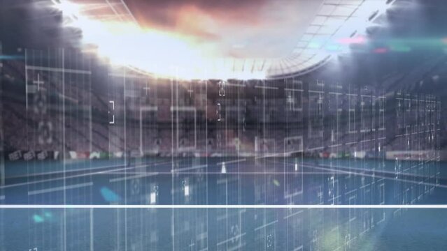 Animation of data processing over football players