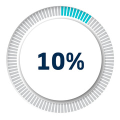 Set of circle percentage diagrams for infographics, 3D design