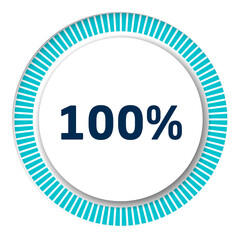 Set of circle percentage diagrams for infographics, 3D design
