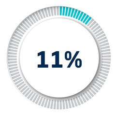 Set of circle percentage diagrams for infographics, 3D design