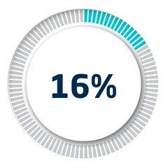 Set of circle percentage diagrams for infographics, 3D design