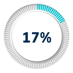 Set of circle percentage diagrams for infographics, 3D design
