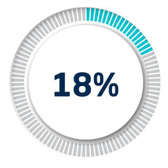 Set of circle percentage diagrams for infographics, 3D design