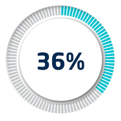 Set of circle percentage diagrams for infographics, 3D design