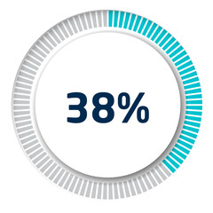Set of circle percentage diagrams for infographics, 3D design