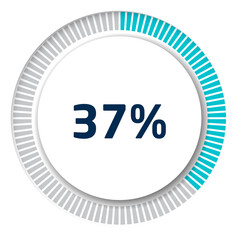 Set of circle percentage diagrams for infographics, 3D design
