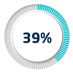 Set of circle percentage diagrams for infographics, 3D design
