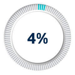 Set of circle percentage diagrams for infographics, 3D design