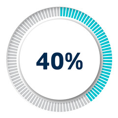 Set of circle percentage diagrams for infographics, 3D design