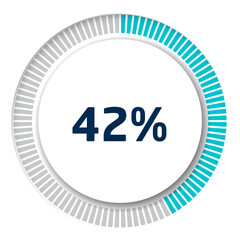 Set of circle percentage diagrams for infographics, 3D design