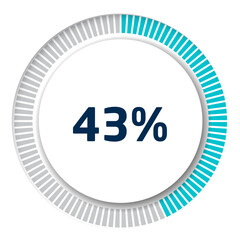 Set of circle percentage diagrams for infographics, 3D design