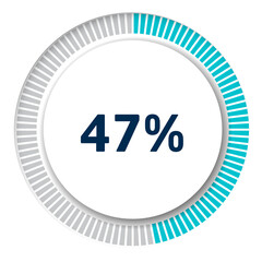 Set of circle percentage diagrams for infographics, 3D design