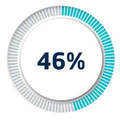Set of circle percentage diagrams for infographics, 3D design