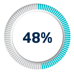 Set of circle percentage diagrams for infographics, 3D design
