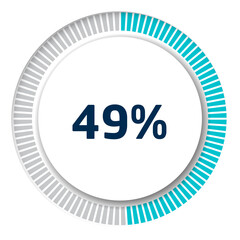 Set of circle percentage diagrams for infographics, 3D design