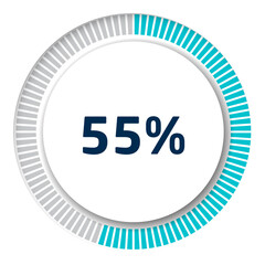 Set of circle percentage diagrams for infographics, 3D design