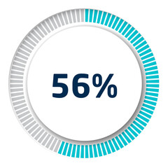 Set of circle percentage diagrams for infographics, 3D design