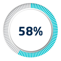 Set of circle percentage diagrams for infographics, 3D design