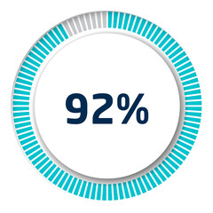 Set of circle percentage diagrams for infographics, 3D design
