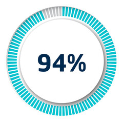 Set of circle percentage diagrams for infographics, 3D design
