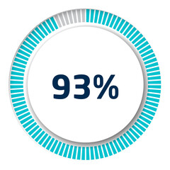 Set of circle percentage diagrams for infographics, 3D design