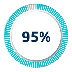 Set of circle percentage diagrams for infographics, 3D design