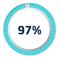 Set of circle percentage diagrams for infographics, 3D design