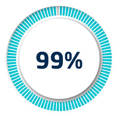 Set of circle percentage diagrams for infographics, 3D design