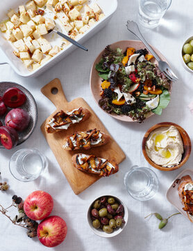 Festive vegetarian dinner