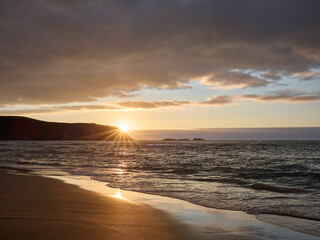 Sunset at Pantin Beach, Galicia