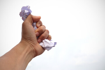 woman tearing contract paper. Bad ideas or project mistakes concept.