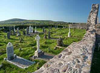 Cemetery in Ballinskelligs Priory, Ireland