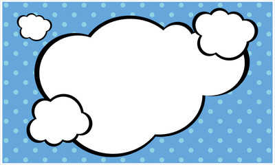 Blue label tag with beautiful white dots for identification of notes, stationery or other items. Sticker label templates for bags, books, stationery, etc. Tools for item identification