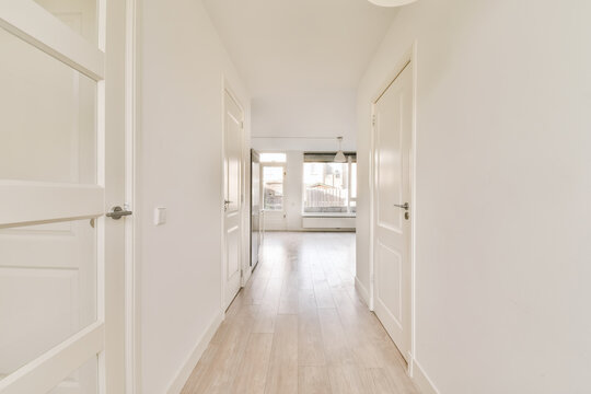 Corridor to sunlit room at home