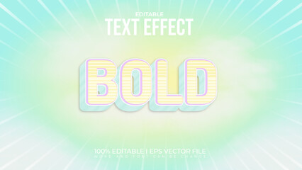 bold pastel text effect style