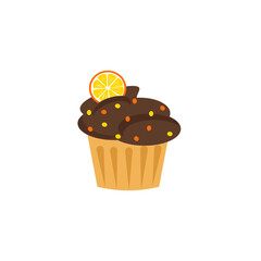  Sweet colorful cupcakes. Vector illustration for diaries, notebooks, albums, scrapbooking, holiday decorations and gifts.