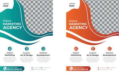 corporate business flyer design template