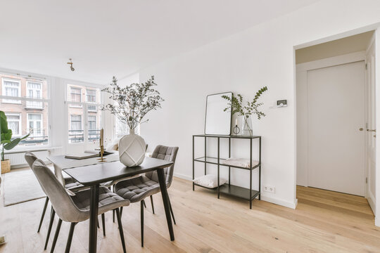 Modern Dining Room With Table And Chairs