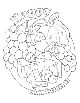 Autumn Adult Coloring Book Pages, Autumn Coloring Pages For Adults, Thanksgiving Adult Coloring Pages, Thanksgiving Adult Coloring Book Pages