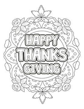 thanksgiving abstract coloring pages