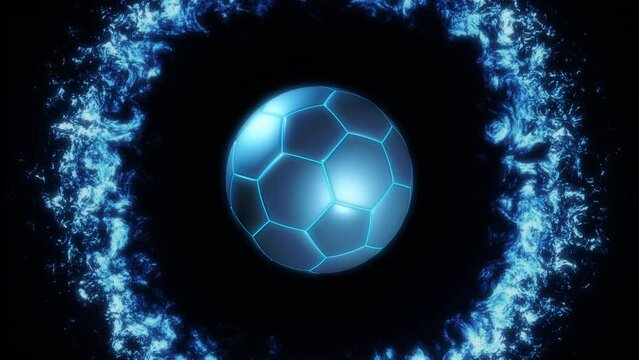 soccer ball タイトル素材やテロップの背景に使えるサッカーボール登場CGアニメーション