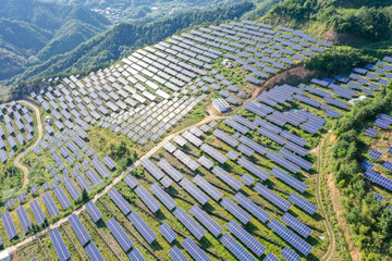 solar power station in mountain