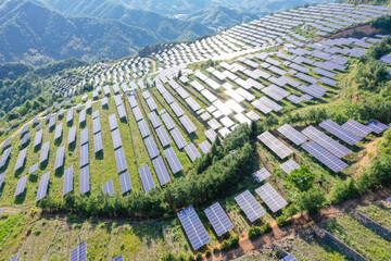 solar panels in mountain