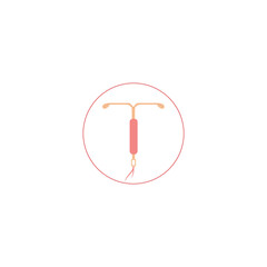 Intrauterine device IUD. Contraception concept. Pregnancy protection. Vector illustration